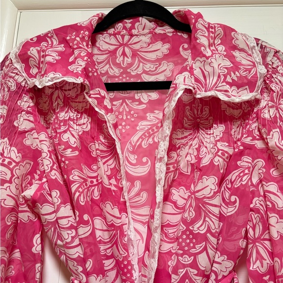 Pink Floral Long Robe - Picture 12 of 12